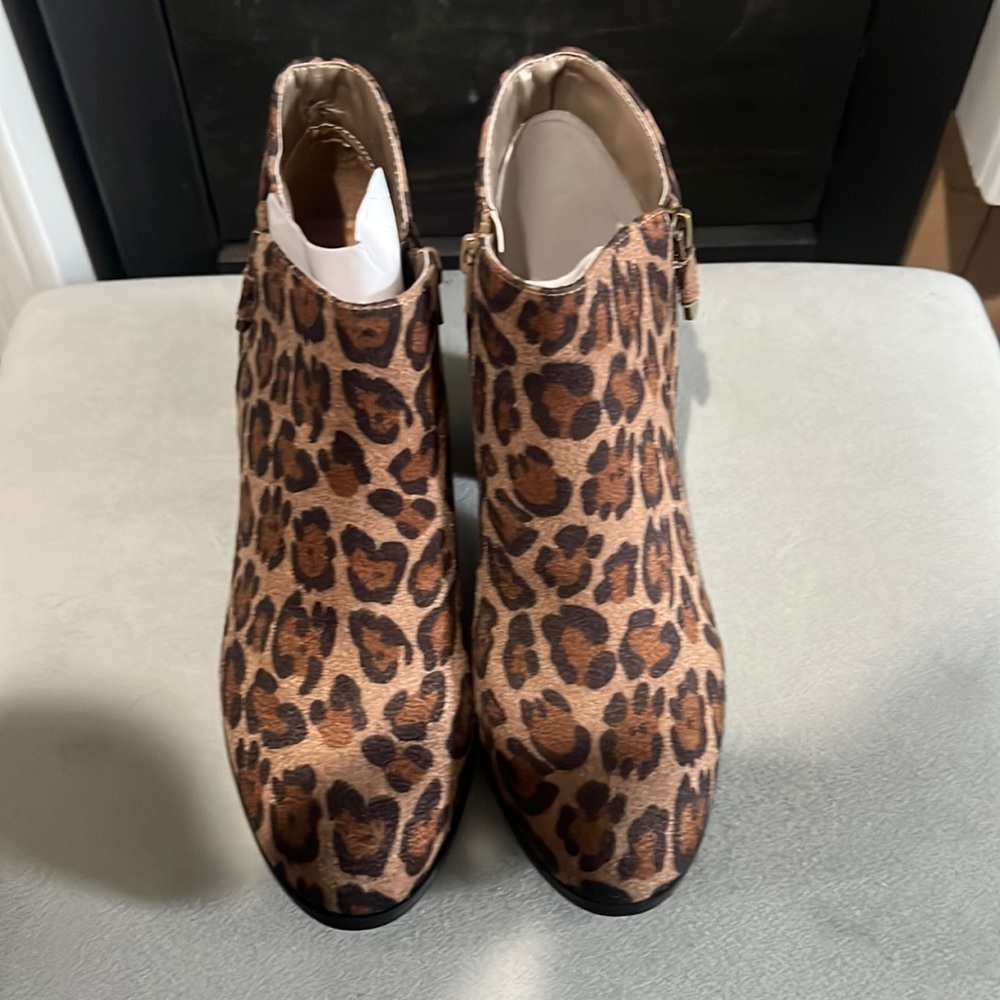 Leopard print boots